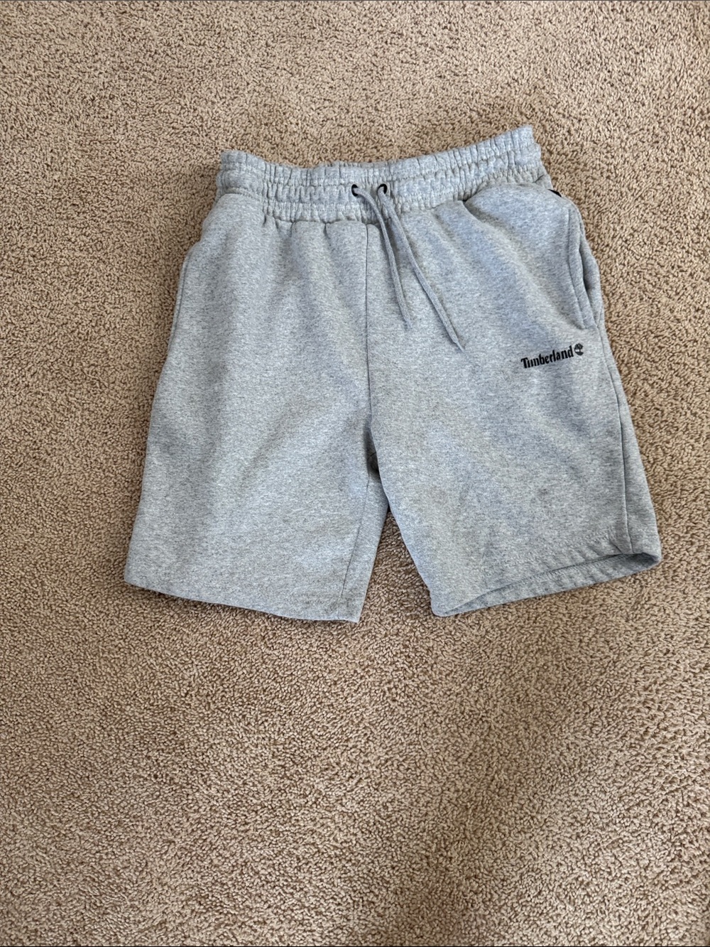 Timberland Light Gray Athletic Fleece Drawstring Shorts